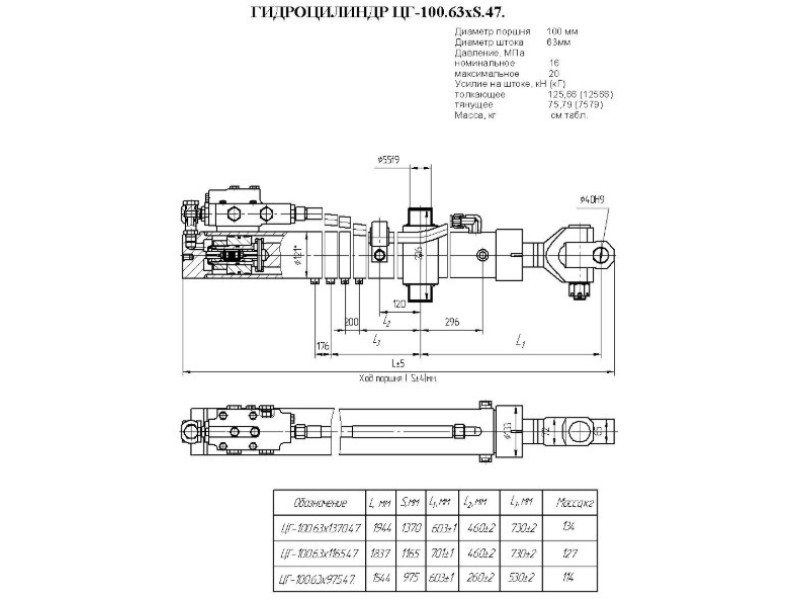 ЦГ-100.63х1165.47
